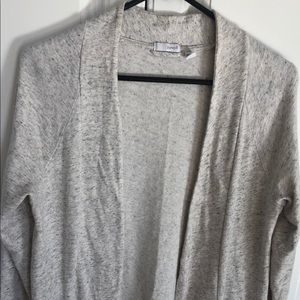 Pure J. Jill Light  Gray Open Cardigan